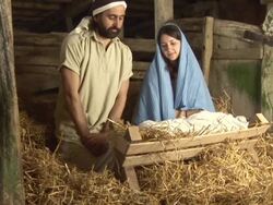 Mary, joseph & Baby Jesus Nativity (Christmas story) Stock Footage