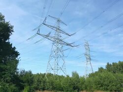 High-voltage lines Stock Footage