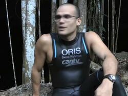 Freediver Set New World Record Cave Dive Stock Footage
