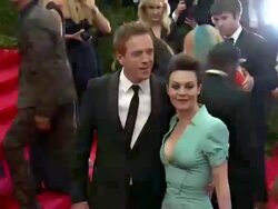 Damian Lewis and Helen McCrory at "PUNK: Chaos To Couture" Costume Institute Gala Stock Footage