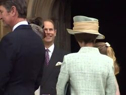 British Royal Family arrive for Easter Sunday Service News Clip