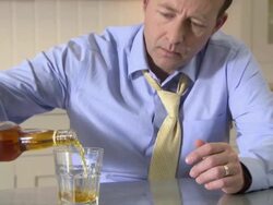 Man pouring a glass of whisky Stock Footage