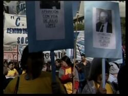 Plaza de Mayo mothers dedicate march to missing trial witness News Clip