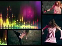 Music dancer. Split screen Stock Footage