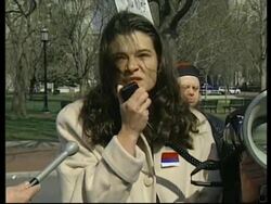 USA: WASHINGTON: SERBS LIVING IN US STAGE PROTEST News Clip