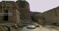 The ancient buddhist stupa at Amluk-Dara, Swat Stock Footage