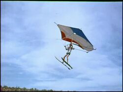 Montage: young people hang glide and water ski Stock Footage