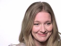 CU young woman looking to camera making various expressions / London, UK Stock Footage