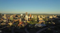 Aerial Oregon Portland Stock Footage