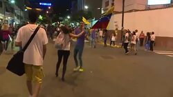 CLEAN : Opposition supporters celebrate in Caracass Chacao neighborhood News Clip