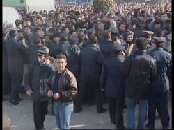 ALBANIA: VLORA: 3RD DAY OF DEMONSTRATIONS OVER LOST FUNDS News Clip