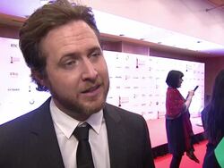 INTERVIEW A.J. Buckley on Ireland, his Irish roots, on the IFTAs at the IFTAs at Convention Centre Dublin, Ireland on February 11th 2012 (Footage by WireImage Video/Getty Images Entertainment Video) Stock Footage