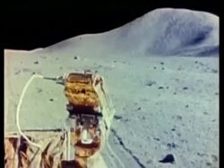Lunar surface from Moon Rover, POV Stock Footage