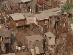 MS Houses in sheet metal / Lagos, Nigeria Stock Footage