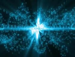 Binary Numbers Blue Background Loop Stock Footage