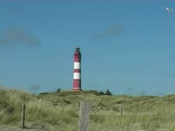 Lighthouse with seagulls Stock Footage