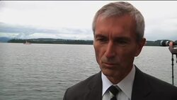 Shooting spree survivors return to island, comments News Clip