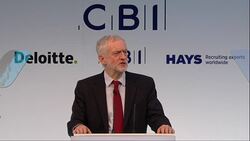 Jeremy Corbyn addresses business leaders at CBI conference News Clip