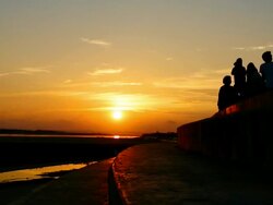 Watch sunset Stock Footage