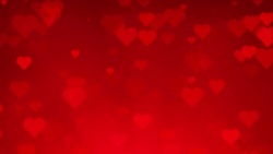 Red Heart Background Seamless Paritcles Stock Footage
