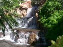 Waterfall at Mirage Resort and Casino in Las Vegas Stock Footage
