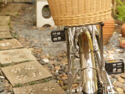 The back of an bicycle Stock Footage