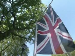 ATMOSPHERE: Central Park Celebrates Queen Elizabeth II's Diamond Jubilee With The Great British Run on 31 May Stock Footage