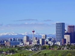 Calgary Skyline Stock Footage