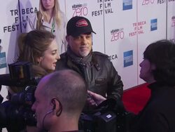 Alexa Ray Joel and Billy Joel at the Premiere Of 'Last Play At Shea' - 9th Annual Tribeca Film Festival  Stock Footage