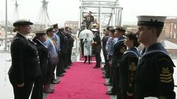 Prince Charles and Camilla at Naval Base Portsmouth News Clip