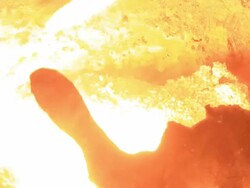 Melting Iron in the Foundry Stock Footage
