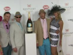 Olympic gold medalist Bode Miller, Morgan Miller and guests at  Moet & Chandon Toasts The 139th Kentucky Derby Stock Footage