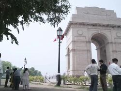 WS View of india gate / Delhi, Delhi , India Stock Footage