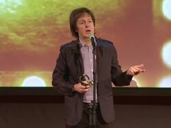 Paul McCartney wins Q Classic Album award for Band on the Run by Wings at the Q Awards at London England. (Footage by WireImage Video/GettyImages) Stock Footage