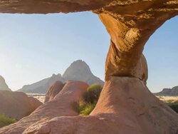 DS Spitzkoppe In The Late Afternoon Sunlight Stock Footage