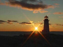 Time-lapse sunset at Peggys Cove Stock Footage