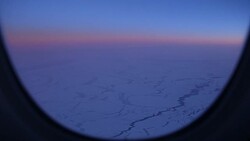 Arctic Airplane View Stock Footage