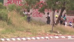 Local residents burn tyres and loot shops as elections announced News Clip