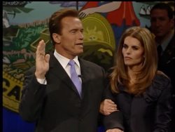 California's governor makes his inaugural address today. News Clip