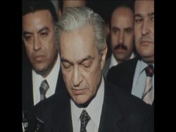 SYND 17 3 79 KHALIL TELLING PRESS OF ACCEPTED PEACE TREATY News Clip