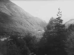 Railroad buffs visit old Yukon frontier town Stock Footage
