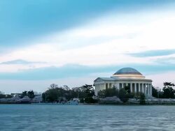 HD Time-lapse: Thomas Jefferson Memorial building Washington, DC Stock Footage