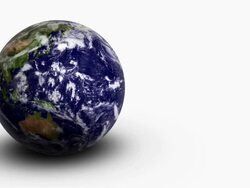 Realistic Earth On White (With Animated Weather) Stock Footage