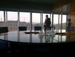 HD: Worried Manager Working Late Stock Footage