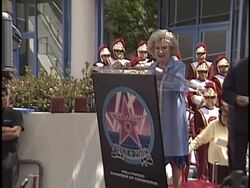 Bob Hope honored with Hollywood Walk of Fame plaque Stock Footage