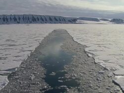 WS POV View of floating icebergs near Isfjorden / Svalbard, Spitsbergen, Norway Stock Footage