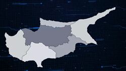 Cyprus network map Stock Footage