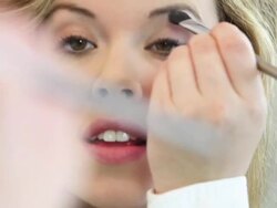 Applying Make Up Stock Footage