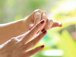 Clean Nails Stock Footage