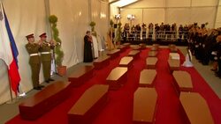 Funerals for migrants drowned at sea Instructional Video